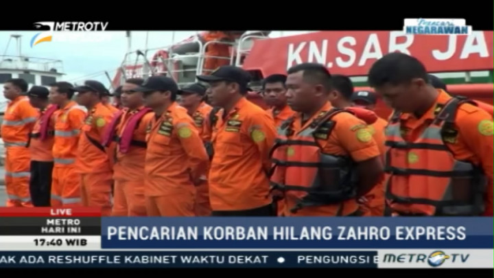 Pencarian Korban Zahro Express Terkendala Jarak Pandang