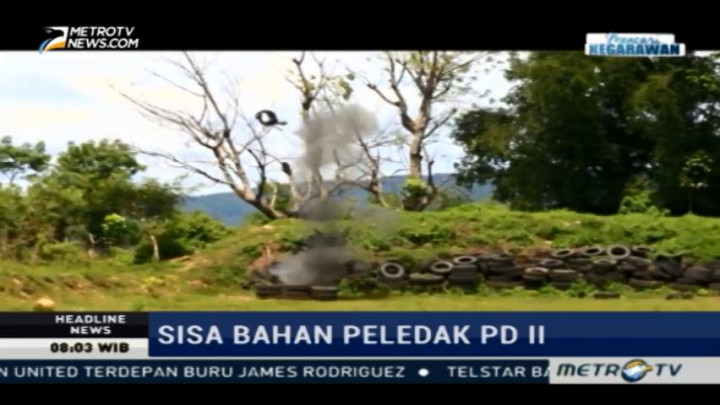 Gegana Ledakkan Bom Sisa Perang Dunia II