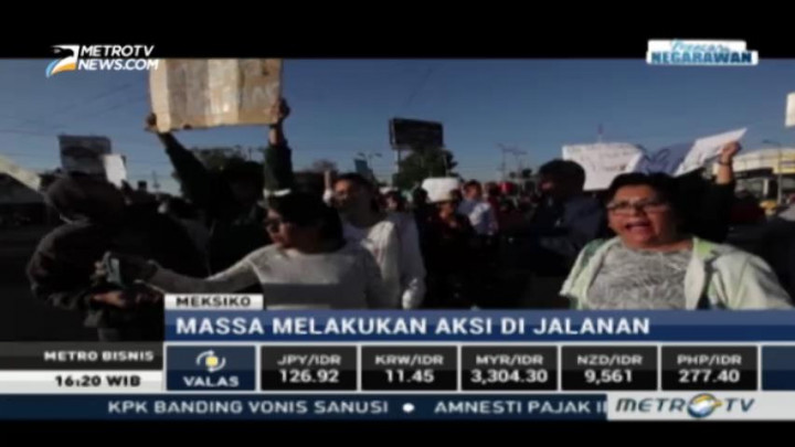 Warga Meksiko Protes Kenaikan Harga Bensin Hingga 20%