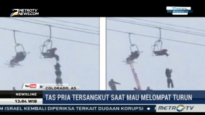 Penyelamatan Korban Tersangkut Kereta Ski