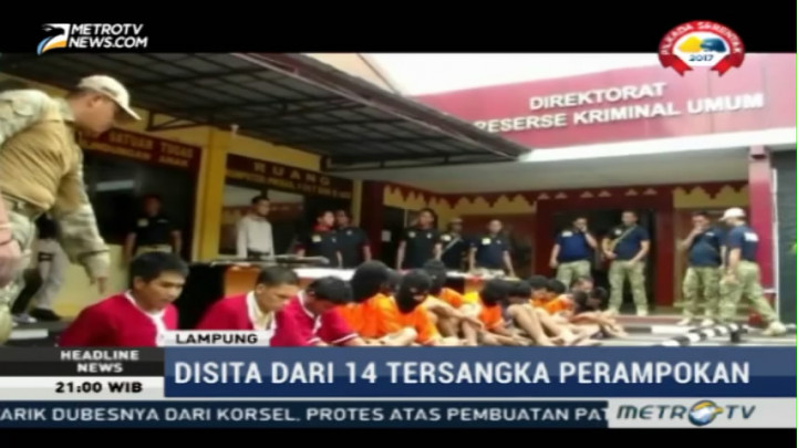 Tangkap 14 Perampok, Polda Lampung Sita 59 Senpi Ilegal