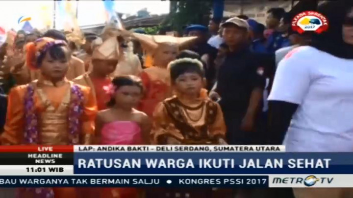 Ratusan Warga Ikuti Jalan Sehat Merayakan Kebhinnekaan di Deli Serdang