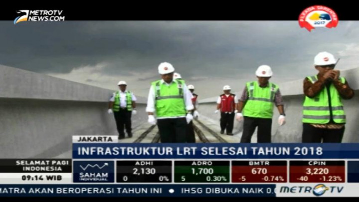 Infrastruktur LRT Ditargetkan Selesai Tahun 2018