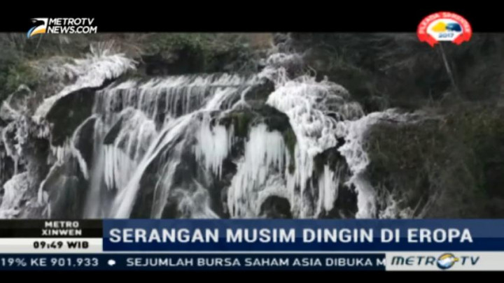 Sungai Bosna di Bosnia Membeku