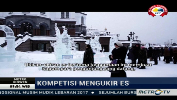 Melihat Keindahan Ukiran Es Bertema Keagamaan di Rusia.