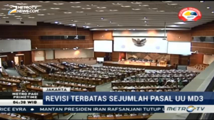 Revisi UU MD3 akan Dibahas di Rapat Paripurna DPR