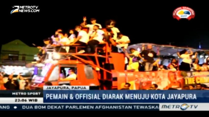 Kepulangan Persipura Disambut Meriah Warga Papua