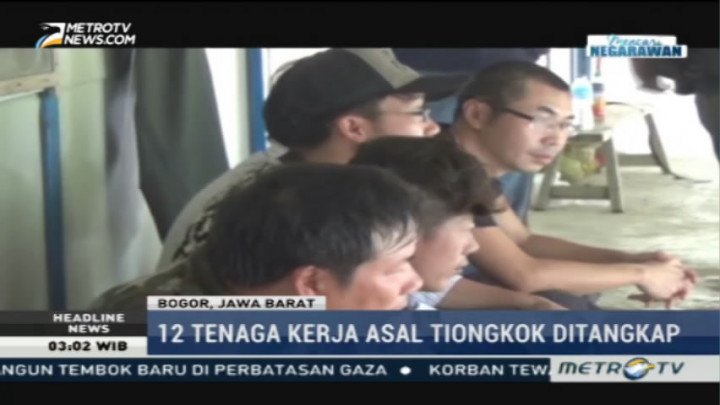 Imigrasi Bogor Tangkap 12 Tenaga Kerja asal Tiongkok