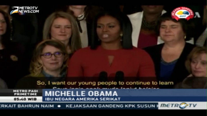 Michelle Obama Sampaikan Pidato Terakhir