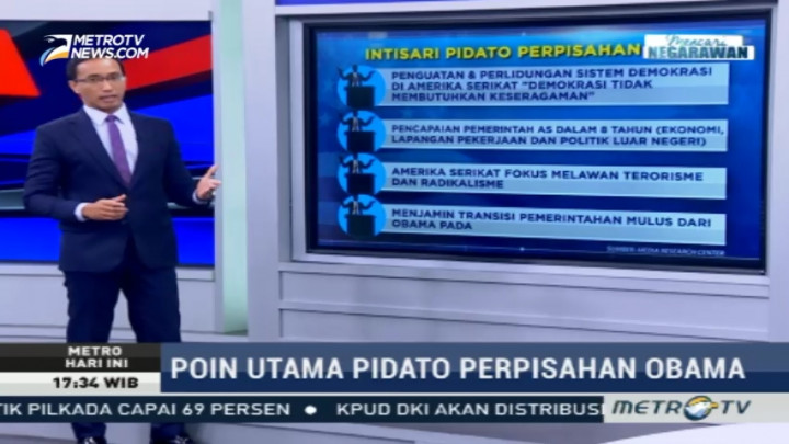 Poin Utama Pidato Perpisahan Obama