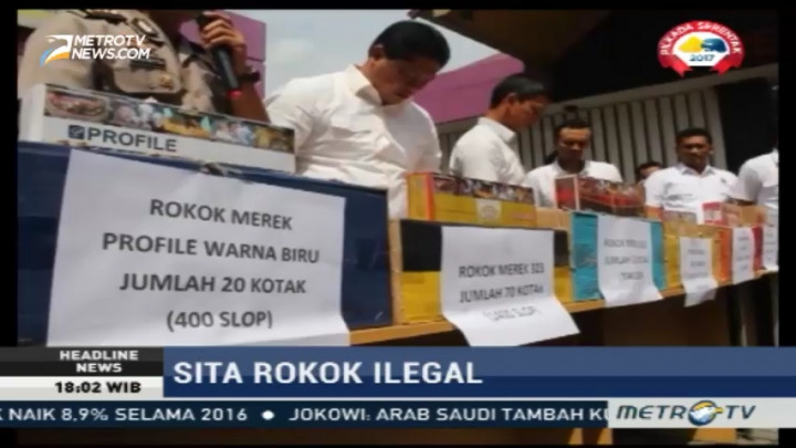 Polda Riau Sita 60.400 Bungkus Rokok Ilegal