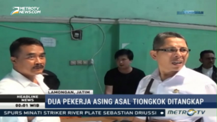 Dua TKA Asal Tiongkok Ditangkap di Lamongan