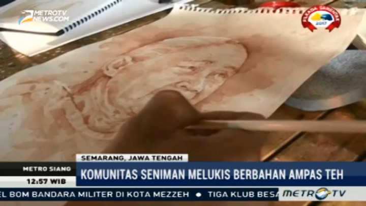 Lukisan Berbahan Ampas Teh dari Semarang Mendunia