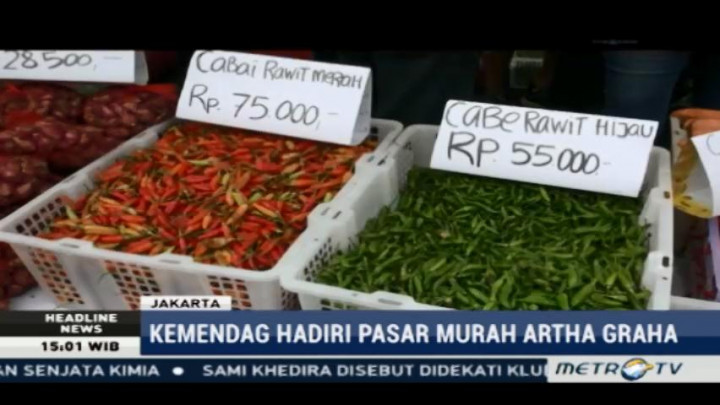 Mendag Buka Pasar Murah Artha Graha di SCBD Jakarta