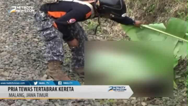 Seorang Pria di Malang Tewas Tertabrak Kereta Api