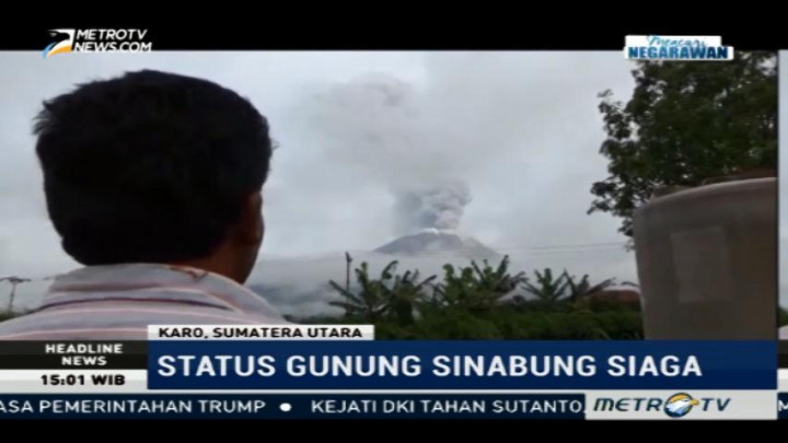Sinabung Kembali Erupsi, Warga Diimbau Waspada