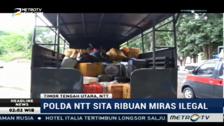 Polda NTT Sita Ribuan Liter Miras Ilegal