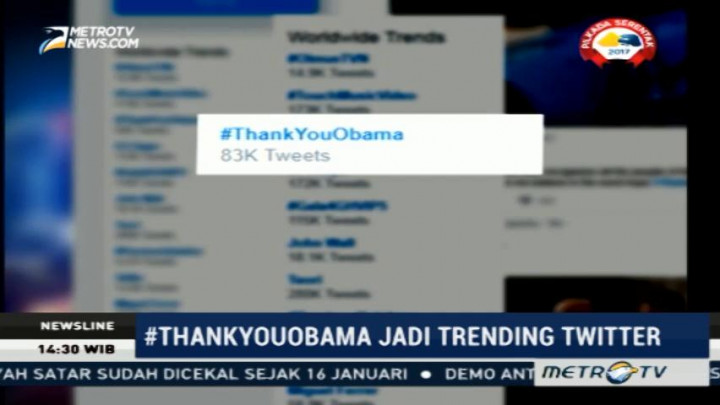 Trump Dilantik, Tagar #ThankYouObama Jadi Trending Topic