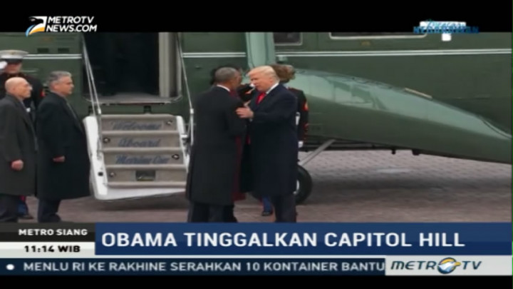 Trump Melepas Kepergian Obama