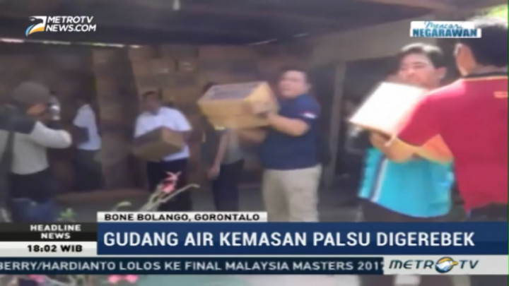 BPOM Gerebek Gudang Air Kemasan Palsu di Gorontalo