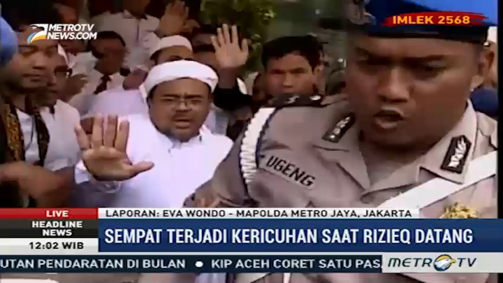 Ricuh Media & Polisi Saat Kedatangan Rizieq