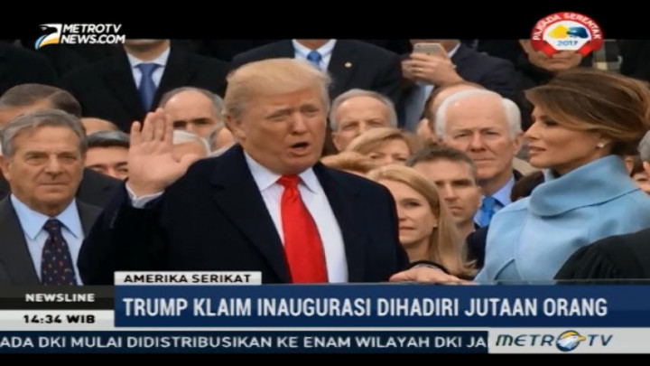 Trump Klaim Inaugurasi Dihadiri Jutaan Orang