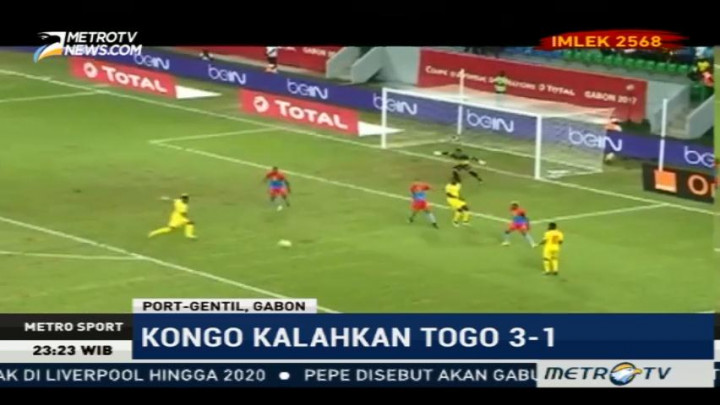 Kalahkan Togo, Kongo Jadi Juara Grup C Piala Afrika