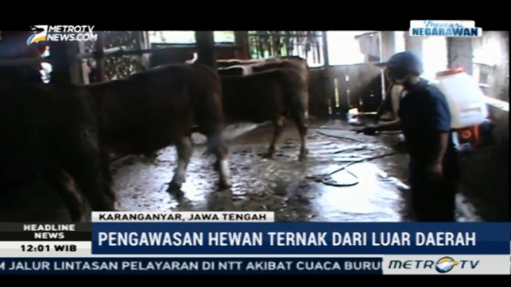 Cegah Antraks, RPH di Karanganyar Disemprot Disinfektan