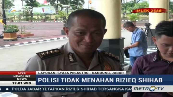 Jadi Tersangka, Rizieq Shihab Tidak Ditahan