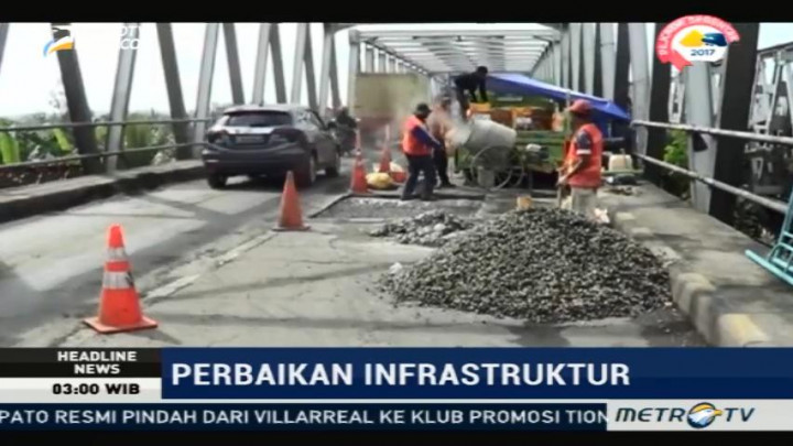 Jembatan di Jalur Pantura Lamongan Mulai Diperbaiki