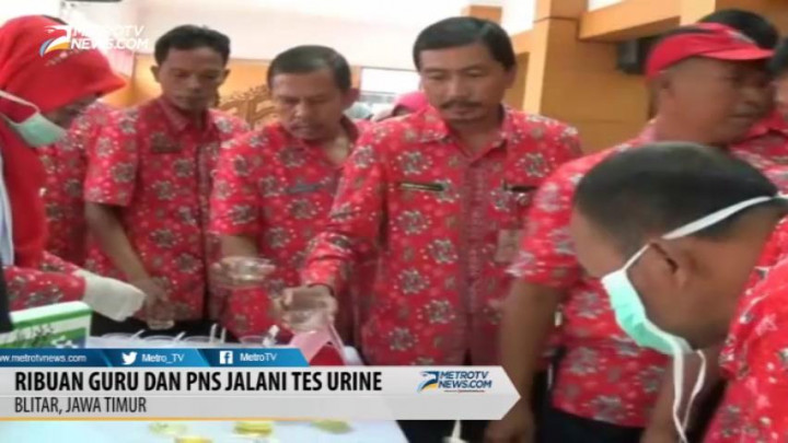 Ribuan Guru dan PNS di Blitar Jalani Tes Urine