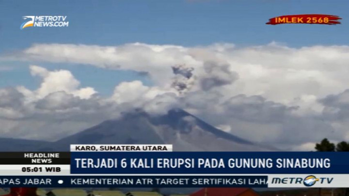 Aktivitas Gunung Sinabung Fluktuatif