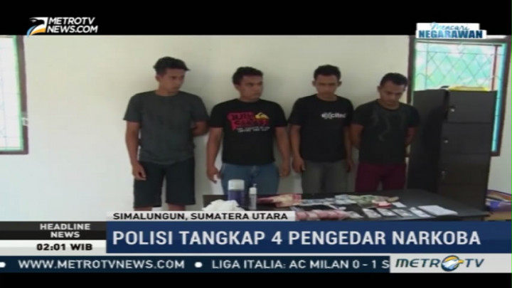 Empat Pengedar Narkoba di Simalungun Ditangkap