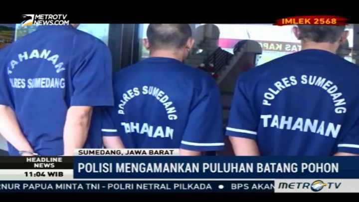 Polisi Tangkap Tiga Pelaku Pembalakan Liar di Sumedang