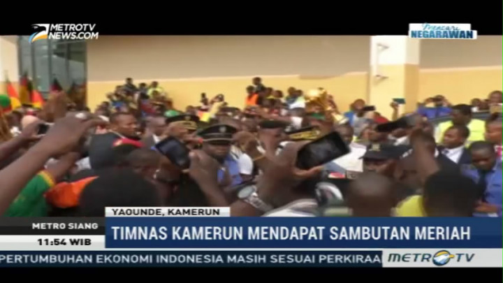 Kedatangan Timnas Kamerun Mendapat Sambutan Meriah