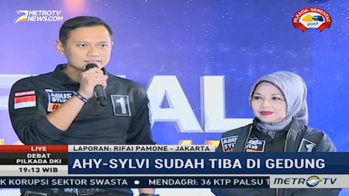 Agus-Sylvi dan Ahok-Djarot Tiba di Lokasi Debat