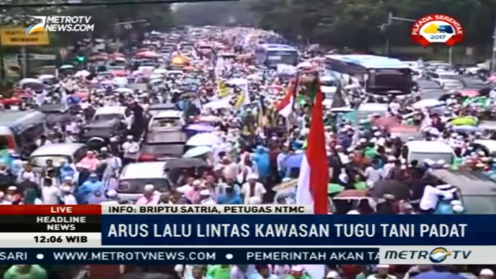 Peserta Aksi 112 Masih Padati Kawasan Tugu Tani