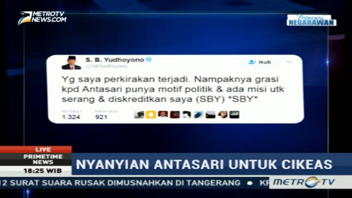 SBY Bantah Tudingan Antasari Lewat Twitter