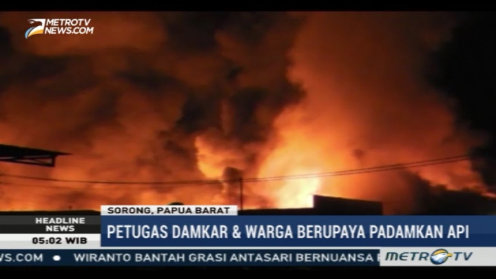 Pasar Sentral Sorong Terbakar