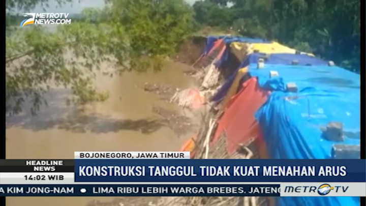 Tanggul Bengawan Solo di Bojonegoro Kritis