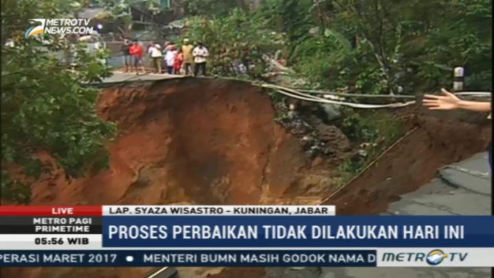 PU akan Mengkaji Ulang Jalan Penghubung Kuningan-Ciamis yang Ambles