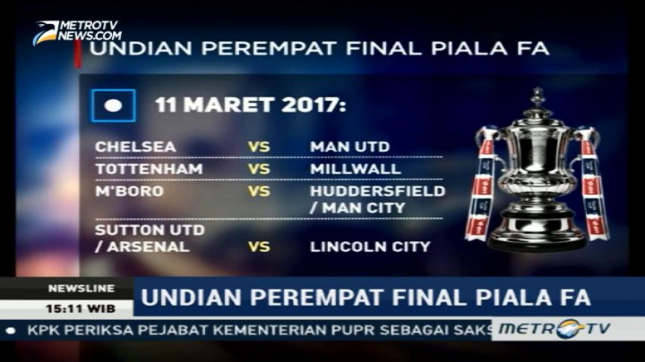 Ini Hasil Undian Perempat Final Piala FA