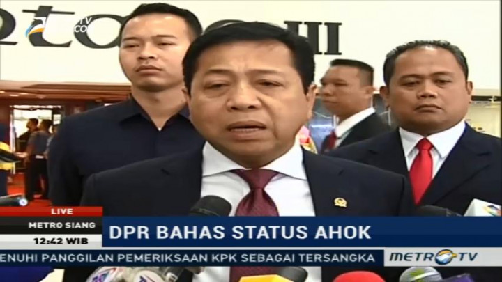 Paripurna DPR Bacakan Usulan Pengajuan Hak Angket Ahok Siang Ini
