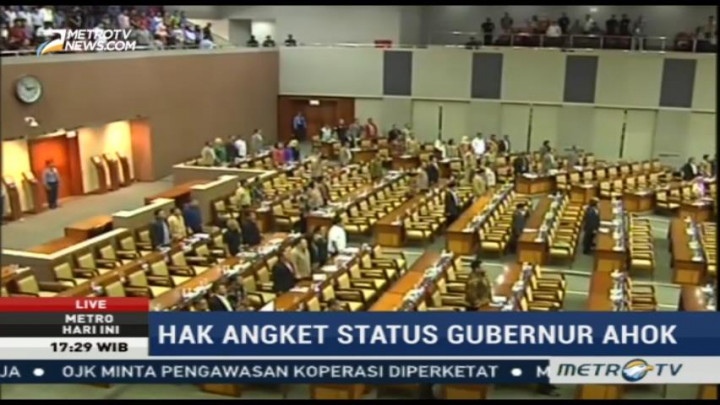 Mayoritas Fraksi di DPR Tolak Hak Angket Status Gubernur Ahok