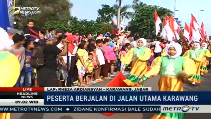 Karnaval Budaya di Karawang Kampanyekan Kebhinekaan Indonesia