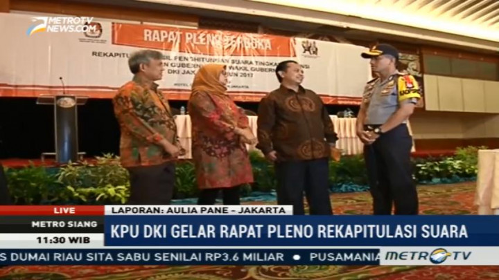 KPU DKI Gelar Rapat Pleno Rekapitulasi Suara Tingkat Provinsi