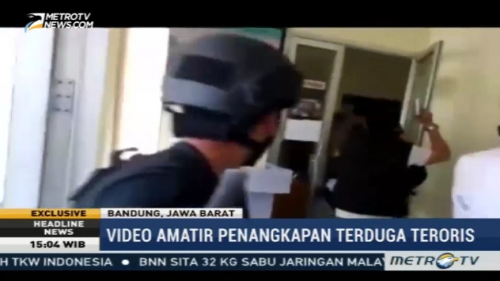 Detik-detik Penangkapan Pelaku Teror di Bandung