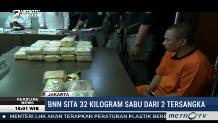 BNN Gagalkan Penyelundupan 32 Kg Sabu dari Malaysia