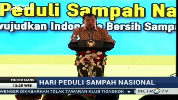 JK Hadiri Peringatan Hari Peduli Sampah Nasional di Surabaya