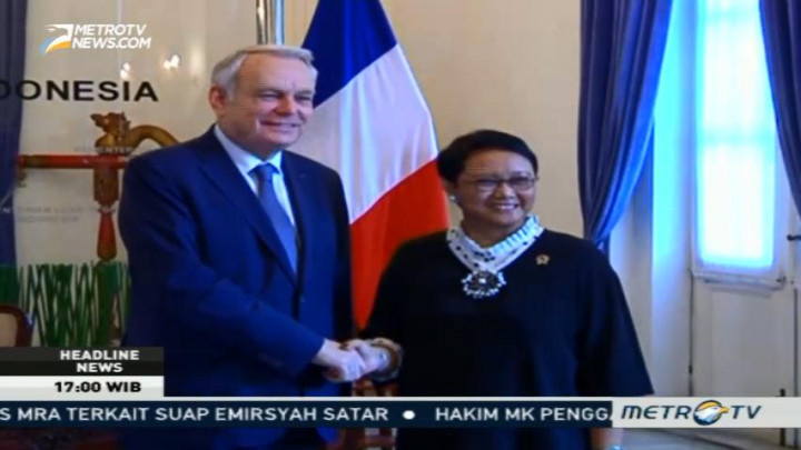 Menlu Retno Terima Kunjungan Menlu Prancis